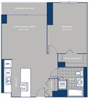 1 bed 1 bath / 03 floor plan One Superior Place