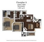 Floorplan A - 1003 Sq Ft