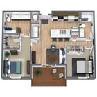Blair Crossing - Two Bedroom Floor Plant - Waypoint
