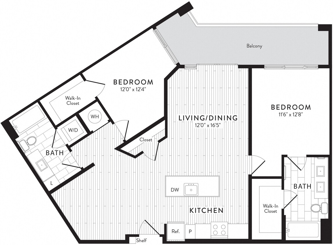 Floor Plan - C12 - 2 Bed_2 Bath