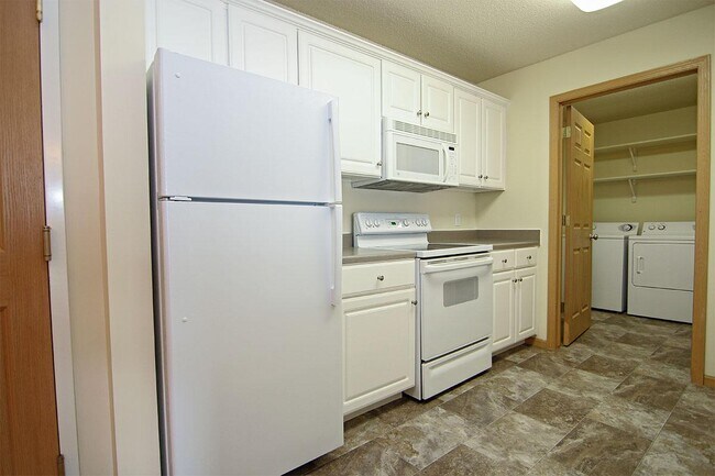 Our kitchens are equipped with modern appliances for everyday convenience.