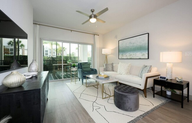 Step into modern living at The Edison Daytona Apartments. This stylish space boasts natural light, contemporary furnishings, and seamless indoor-outdoor flow. Ideal for comfort and relaxation—schedule your tour today and see it for yourself!