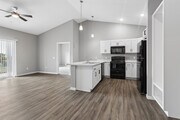 2BR, 1BA - 978SF - Kitchen/Dining Room/Living Room