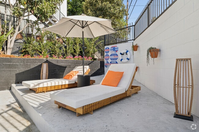 Pool Seating - The Claire Manor Apts