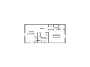 One bedroom, one bathroom. Not all have washer/dryer connections. Actual layout might be slightly different than floorplan shown.