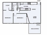 2BR/1BA