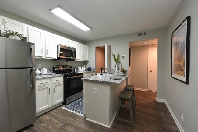 Kitchen with Hardwood Style Flooring