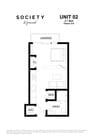 Jr 1 Bed - Unit 02 - Fl 3-8