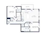 B2 floor plan Flats at 703
