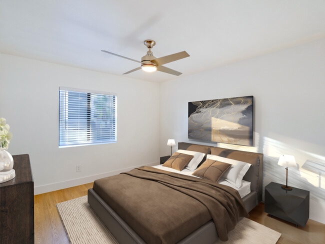 Virtually Staged 1st Bedroom - 1806 N Berendo St Apartments