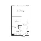 S2 | 1 bed 1 bath | 620 sq. ft.