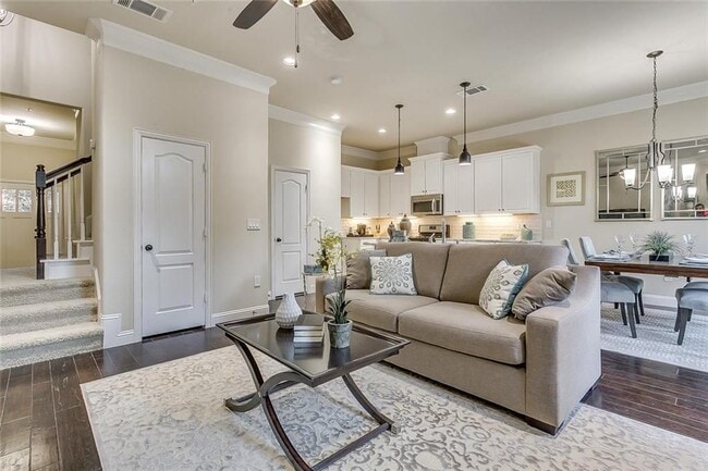 living room with fireplace - 580 Hampshire Dr