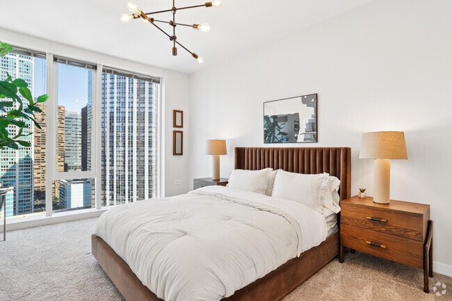2BR, 2BA - 1,704SF - Primary Bedroom - North Water Apartments