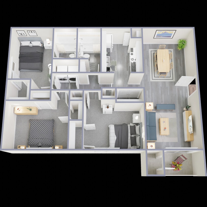 Floor Plan - 3 BR