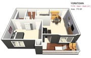 Una habitación / Un baño