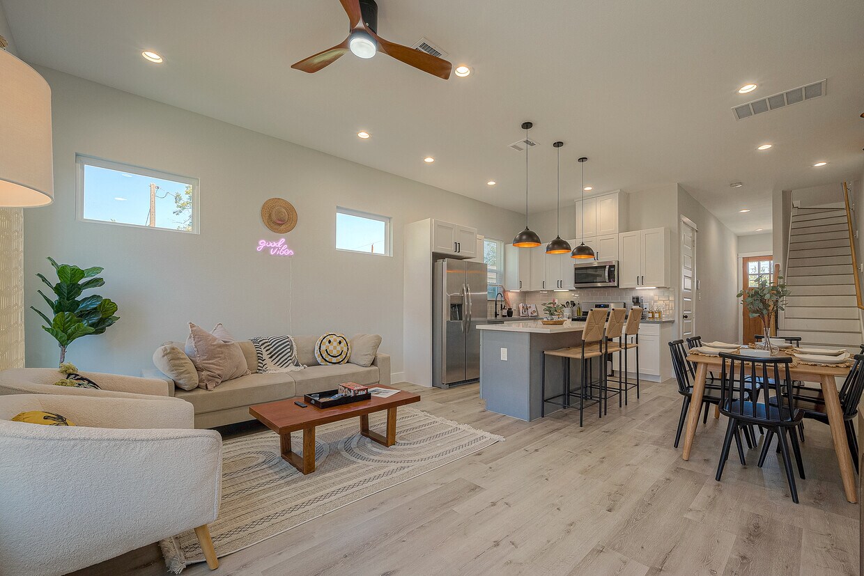 Living room plus kitchen area - 2105 Sam Wilson St (Houston, TX)