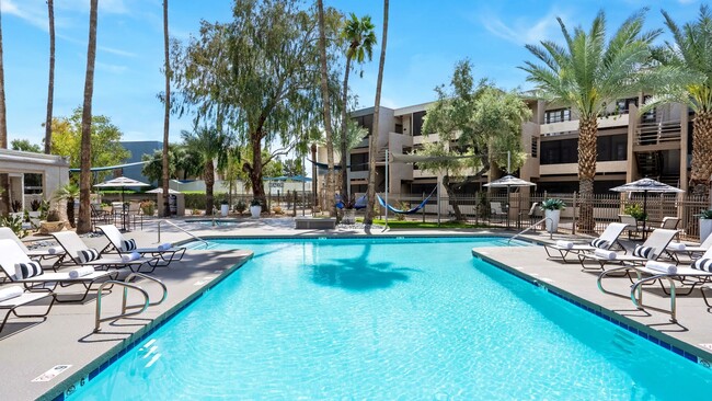 Dive into refreshing waters and escape the Arizona sun at our backyard playground – your daily dose of fun! - Beacon at 601 Apartments