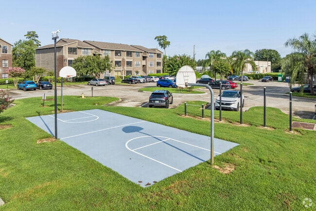Outside Entertainment Area with Workout Stations and Pergola