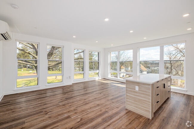 2BR, 2BA - 1,097SF - Living Room - The Rail at Bound Brook