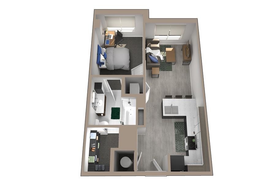 Floor Plan - 1x1