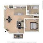 1x1S: Beds - 1: Baths - 1: SqFt Range - 848 to 848