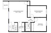 2BR/1BA Layout