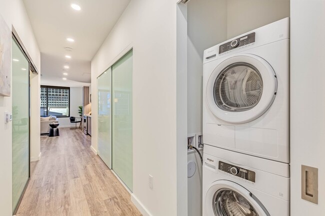Full size washer and dryer in every unit - The Residences at Bishop Place