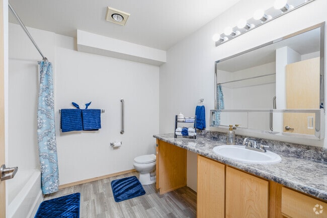 2BR, 1BA - 655SF - Bathroom - New Haven Senior Living Apartments