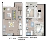 Two Bed, Two and A Half Bath