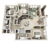 Junction Six Forks - Savannah - 2 Beds - 2 Baths - 1409 Sq. ft.