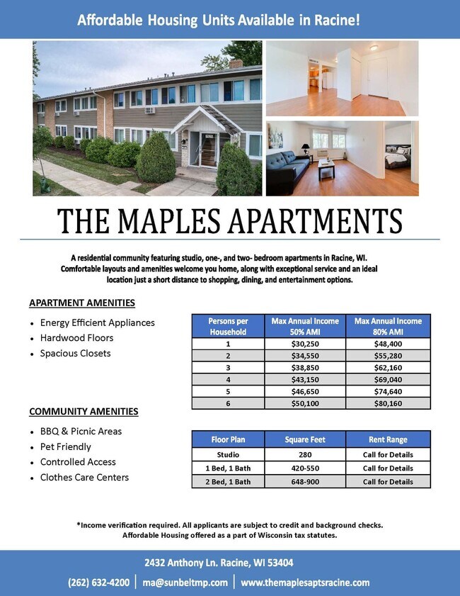 The Maples Apartments For Rent in Racine, WI