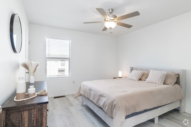 2BR, 2.5BA - 1,055SF - Primary Bedroom - The Reserve Townhomes