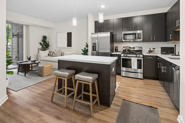 A1 1BR, 1BA - 715SF - Kitchen, Dining Room, Living Room