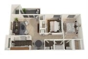 2 Bdrm Deluxe 1.5Bath - 897Sqft
