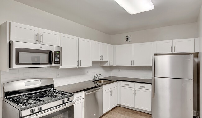 Large kitchen with ample room for storage