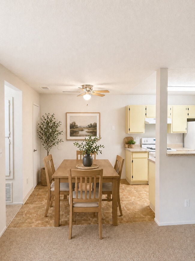 2 Bed 2 Bath - Dining Room Virtually Staged - 1060 SF