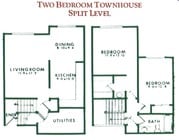 Two Bedroom Townhouse - Split Level
