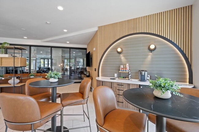 Leasing lobby coffee bar