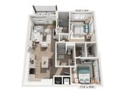 Two Bedroom Two Bath (943 SF)