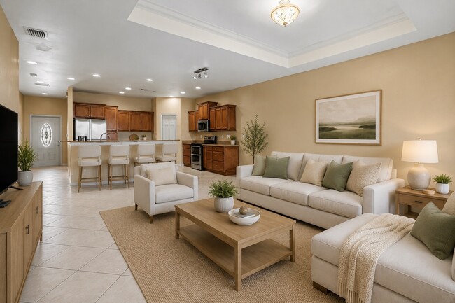 Living Room and Kitchen Staged - 627 SW 47th Ter