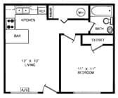 1BR/1BA