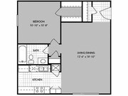 A1-A1B - 1BR/1BA 610 sq ft