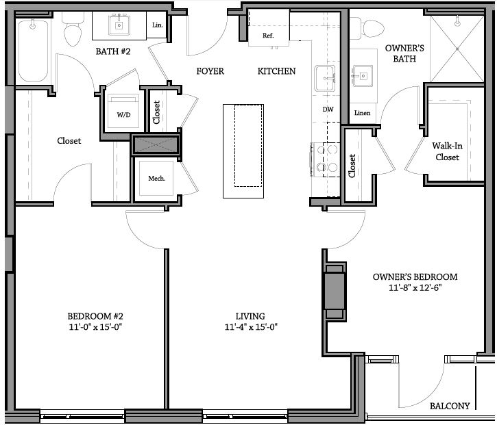 2 Bedroom D - 2 BR B