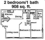2BR/1BA