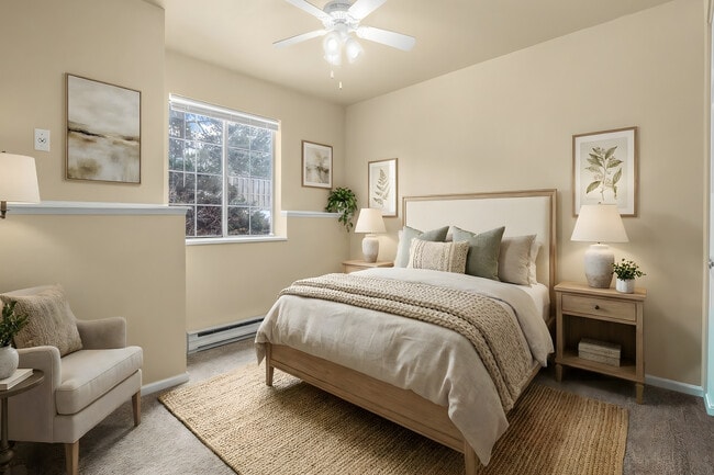 Bedroom virtually staged - 1601 W Swallow Rd Unit #1A