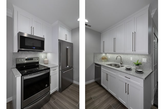 Quartz Counters, Vinyl Plank Floors