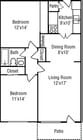 2BR/1BA