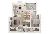 C242440_TheWestside_3DFloorPlan_2x2_B3_983sqft