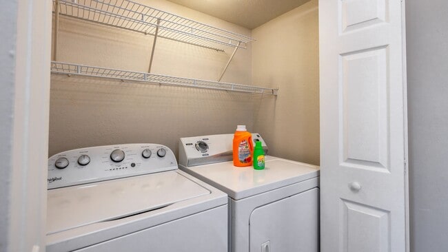 Simplify life with in-home washer and dryer available in every home at Boca Winds.