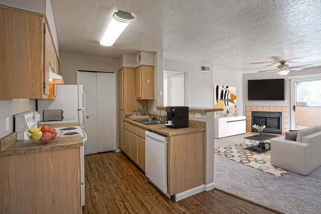 Kitchen & Living Room